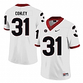Georgia Bulldogs 31 Chris Conley White Nike College Football Jersey Dzhi,baseball caps,new era cap wholesale,wholesale hats